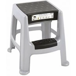 MAISANGE EDA Plastiques - ESCABEAU A Plans Fixes Avec Coffre DE Rangement 10183 (1)