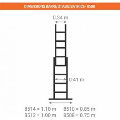 ECHELLE DIRECT - MATISERE Echelle Transformable 2 Plans - 2x8 Barreaux - 3.83m Dépliée / 2.42m Pliée - 8508 -Pas Cher Échelle Magasin 2978440 5