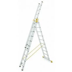 ECHELLE DIRECT - MATISERE Echelle Transformable 3 Plans - Longueur Pliée 2.42m. / Dépliée 5.25m Et 3.83m En Position Escabeau. - 8608