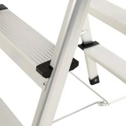 Ribelli Escabeau En Aluminium Pliant Échelle Domestique Pliable Marchepied 3 Niveaux Chargeable Jusqu'à 150 Kg Env. 44 X 61 X 60,5 Cm 8 Ribelli Escabeau En Aluminium Pliant Échelle Domestique Pliable Marchepied 3 Niveaux Chargeable Jusqu'à 150 Kg Env. 44 X 61 X 60,5 Cm -Pas Cher Échelle Magasin 29861444 4