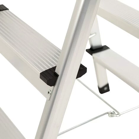 Ribelli Escabeau En Aluminium Pliant Échelle Domestique Pliable Marchepied 3 Niveaux Chargeable Jusqu'à 150 Kg Env. 44 X 61 X 60,5 Cm 4 Ribelli Escabeau En Aluminium Pliant Échelle Domestique Pliable Marchepied 3 Niveaux Chargeable Jusqu'à 150 Kg Env. 44 X 61 X 60,5 Cm – Image 4