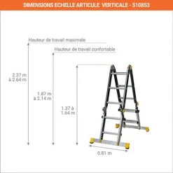 CENTAURE Echelle Télescopique 4 Plans - Opti+ - 510853 -Pas Cher Échelle Magasin 30279930 3