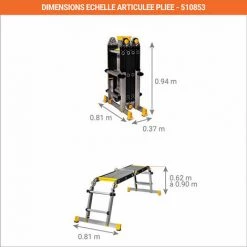 CENTAURE Echelle Télescopique 4 Plans - Opti+ - 510853 -Pas Cher Échelle Magasin 30279930 4