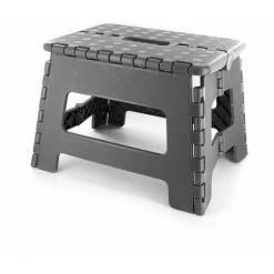 THE HOME DECO FACTORY Marche Pied Pliable Compact Gris - Gris