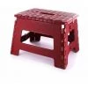 THE HOME DECO FACTORY Marche Pied Pliable Compact Rouge - Rouge