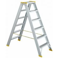 ALVE DUO Escabeau Double En Aluminium 6 Marches - 6 Marches