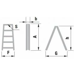 ALVE DUO Escabeau Double En Aluminium 6 Marches - 6 Marches -Pas Cher Échelle Magasin 30938693 3