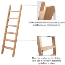 ECHELLE DIRECT - MATISERE Echelle Mezzanine Bois De Longueur 2.75m. - BSMEU-275 9 ECHELLE DIRECT - MATISERE Echelle Mezzanine Bois De Longueur 2.75m. - BSMEU-275 -Pas Cher Échelle Magasin 3105330 5