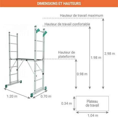 ECHAFAUDAGE DIRECT - MATISERE Echafaudage Pour Escalier : 3.00m Haut. Travail Max - 8507 2 ECHAFAUDAGE DIRECT - MATISERE Echafaudage Pour Escalier : 3.00m Haut. Travail Max - 8507 – Image 2
