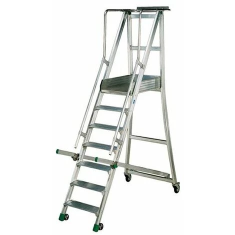 PLATEFORME DIRECT - MATISERE Escabeau Roulant De 2 Marches - Hauteur De Travail Max. 2.62m - CA0/50 1 PLATEFORME DIRECT - MATISERE Escabeau Roulant De 2 Marches - Hauteur De Travail Max. 2.62m - CA0/50