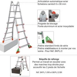 ECHELLE DIRECT - MATISERE Echelle Telescopique De 2.88m De Long. - BKPL/1 -Pas Cher Échelle Magasin 3105364 5