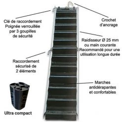 ECHELLE DIRECT - MATISERE Escalier De Toit Souple 1.60 X 0.40m - 320501 -Pas Cher Échelle Magasin 3105383 3