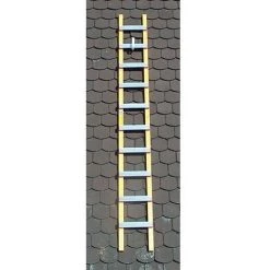 ECHELLE DIRECT - MATISERE Echelle De Toit - Bois / Alu - Ecartement Des Barreaux 33cm - 2.30m De Long - HIM4138.33.230 -Pas Cher Échelle Magasin 3105441 3