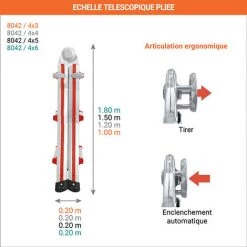 ECHELLE DIRECT - MATISERE Echelle Télescopique 6.26 De Long. - 8042/4X6 -Pas Cher Échelle Magasin 3105517 4