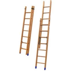 ECHELLE DIRECT - MATISERE Echelle Bois Coulissante à Main 2 Plans De 2.25m - BCM2-225