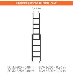 ECHELLE DIRECT - MATISERE Echelle Bois Coulissante à Main 2 Plans De 2.25m - BCM2-225 -Pas Cher Échelle Magasin 3105558 5