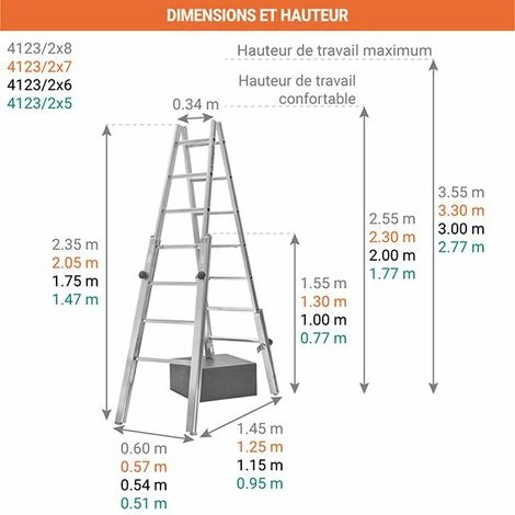 ECHELLE DIRECT - MATISERE Echelle Pour Escaliers Pour Une Hauteur Atteignable De 3.30m. - 4123/2X7 2 ECHELLE DIRECT - MATISERE Echelle Pour Escaliers Pour Une Hauteur Atteignable De 3.30m. - 4123/2X7 – Image 2