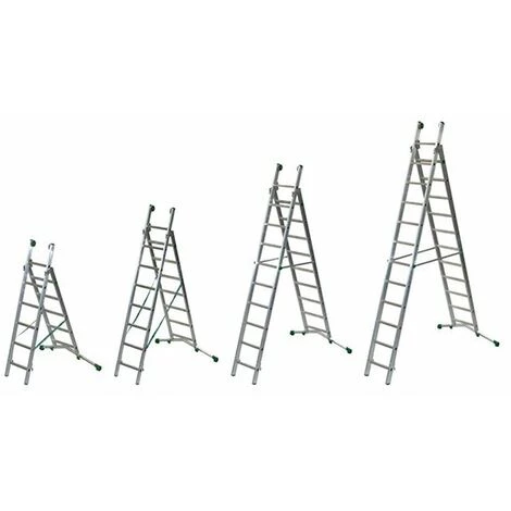 ECHELLE DIRECT - MATISERE Echelle Transformable 2 Plans - Longueur Pliée 2.04m. / Dépliée 3.00m Et 1.94m En Position Escabeau. - P210-2 3 ECHELLE DIRECT - MATISERE Echelle Transformable 2 Plans - Longueur Pliée 2.04m. / Dépliée 3.00m Et 1.94m En Position Escabeau. - P210-2 – Image 3
