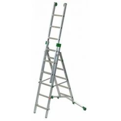 ECHELLE DIRECT - MATISERE Echelle Transformable 3 Plans - Longueur Pliée 2.94m. / Dépliée 6.25m Et 4.20m En Position Escabeau. - P290-3