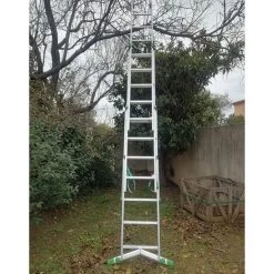ECHELLE DIRECT - MATISERE Echelle Transformable 3 Plans - Longueur Pliée 2.94m. / Dépliée 6.25m Et 4.20m En Position Escabeau. - P290-3 -Pas Cher Échelle Magasin 3105641 4
