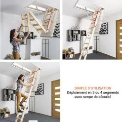 ECHELLE DIRECT - MATISERE Echelle Escamotable Bois - Ouverture Du Plafond De 70 X 111cm - LWK70111-2 -Pas Cher Échelle Magasin 3105751 5