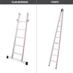 ECHELLE DIRECT - MATISERE Pointe De L'échelle Laveur De Vitres Seule, Longueur De 2.90m - 5017/8 -Pas Cher Échelle Magasin 3105965 5