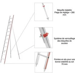 ECHELLE DIRECT - MATISERE Echelle Fruitière De 3.60m De Long. - 3049/12 -Pas Cher Échelle Magasin 3106000 5