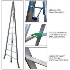 ECHELLE DIRECT - MATISERE Echelle Fruitière 4 Barreaux - Hauteur De L'échelle Ouverte 1.86m - AG200 9 ECHELLE DIRECT - MATISERE Echelle Fruitière 4 Barreaux - Hauteur De L'échelle Ouverte 1.86m - AG200 -Pas Cher Échelle Magasin 3106011 5