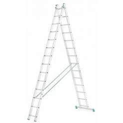 ECHELLE DIRECT - MATISERE Echelle Transformable 2 Plans - Longueur Pliée 4.00m. / Dépliée 6.83m Et 3.79m En Position Escabeau. - 7514