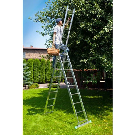 ECHELLE DIRECT - MATISERE Echelle Transformable 3 Plans - Longueur Pliée 3.42m. / Dépliée 7.96m Et 5.41m En Position Escabeau. - 7612 2 ECHELLE DIRECT - MATISERE Echelle Transformable 3 Plans - Longueur Pliée 3.42m. / Dépliée 7.96m Et 5.41m En Position Escabeau. - 7612 – Image 2