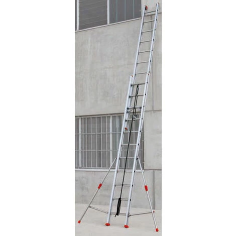 ECHELLE DIRECT - MATISERE Echelle Coulissante 2 Plans Aluminium à Corde - Longueur D'échelle Pliée De 4.13m Et 7.11m Dépliée. - R41-2 3 ECHELLE DIRECT - MATISERE Echelle Coulissante 2 Plans Aluminium à Corde - Longueur D'échelle Pliée De 4.13m Et 7.11m Dépliée. - R41-2 – Image 3