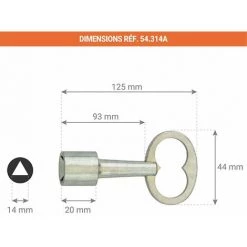 ECHELLE DIRECT - MATISERE Clé De Pompier En Acier Zingué (Lot De 10) - 54.314A/10 -Pas Cher Échelle Magasin 3106310 3