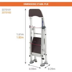 TUBESCA COMABI Escabeau Mise En Rayon: Hauteur De Travail Maximale De 2.30m - 2273101 -Pas Cher Échelle Magasin 3140946 3