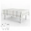 ORYX Tovaglia In Gomma Rettangolare Quadri Beige Impermeabile Pvc Antimacchia 140x250 Cm.