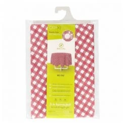 ORYX Tovaglia Rotonda Gomma Rossa Quadri Impermeabile Pvc Antimacchia Ø140 Cm. -Pas Cher Échelle Magasin 31640581 4