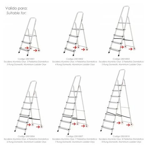 Contatore Scale In Alluminio Oryx Posteriore, Da 3 A 8 Gradini 2 Contatore Scale In Alluminio Oryx Posteriore, Da 3 A 8 Gradini – Image 2