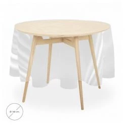 ORYX Tovaglia In Gomma Rotonda Trasparente Impermeabile Pvc Antimacchia Ø 140 Cm.