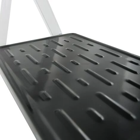 MSV Escabeau Marchepied 3 Niveaux Pliant En Acier Max 150kg (46x71x113,5cm) - Noir 3 MSV Escabeau Marchepied 3 Niveaux Pliant En Acier Max 150kg (46x71x113,5cm) - Noir – Image 3