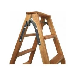 ESCABEAU DIRECT - MATISERE Marchepied Bois - 3 Marches - Hauteur Atteignable De 2.95m - BDMP-3 -Pas Cher Échelle Magasin 3224579 4