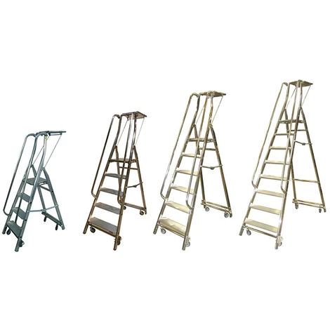 ESCABEAU DIRECT - MATISERE Escabeau Roulant De 5 Marches - Hauteur De Travail Maximale De 3.10m - 19405 2 ESCABEAU DIRECT - MATISERE Escabeau Roulant De 5 Marches - Hauteur De Travail Maximale De 3.10m - 19405 – Image 2