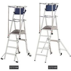 TUBESCA COMABI Escabeau Pro 4 Marches. Hauteur De Travail Maximale De 2.95m - 2272184 -Pas Cher Échelle Magasin 3224867 4