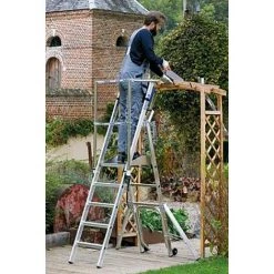 TUBESCA COMABI Escabeau Pro 4 Marches. Hauteur De Travail Maximale De 2.95m - 2272184 -Pas Cher Échelle Magasin 3224867 5