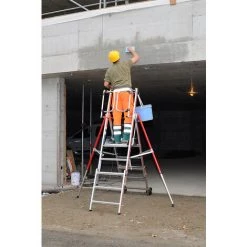 ESCABEAU DIRECT - MATISERE Escabeau Télescopique De 5 Marches Avec Kit D'extension 5 Marches - 848305/05 -Pas Cher Échelle Magasin 3224874 5