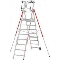 ESCABEAU DIRECT - MATISERE Escabeau Télescopique De 7 Marches Avec Kit D'extension 4 Marches - 848307/04