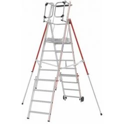 ESCABEAU DIRECT - MATISERE Escabeau Télescopique De 8 Marches Avec Kit D'extension 4 Marches - 848308/04