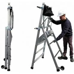 ESCABEAU DIRECT - MATISERE Escabeau Pro 2 Marches. Hauteur De Travail Maximale De 2.50m - 18.162 -Pas Cher Échelle Magasin 3224899 3