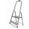 HOSTRÖM Hostrom - Escabeau Dura 2 Marches En Aluminium, Léger Et Pliable, Pieds Antidérapants, Hauteur De Plateforme 32cm, Charge Maximale 150kg