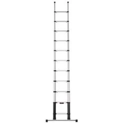 ECHELLE DIRECT - MATISERE Echelle Télescopique 3.50m Avec Barre Stabilisatrice - Marches Larges - TEL-70235WSML
