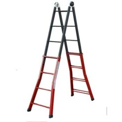 SVELT Echelle Industrielle Multi-usages Télescopique 8+8 Tiers 3,60Mt Acier Serafina Sve