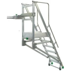 PLATEFORME DIRECT - MATISERE Escabeau Roulant De 7 Marches - Hauteur De Travail Maximale De 3.54m - CABY3/150
